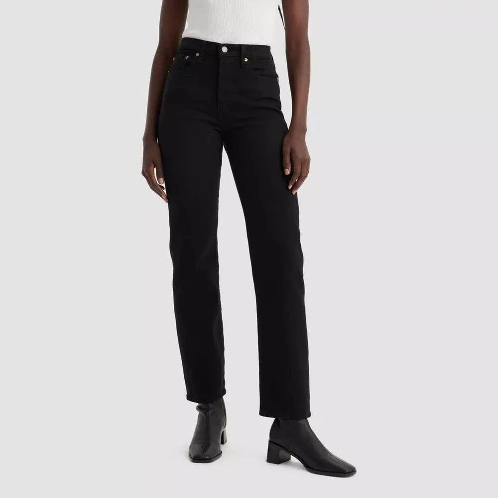 Levi's® Women's High-Rise Wedgie Straight Cropped Jeans - Soft Black 27 X 28 NWT
